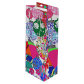 Christmas ball wine bag wijn cadeautas (Voorkant Gekanteld)