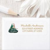 Christmas ballet Ballerina dancer Return Address  Etiket (Insitu)