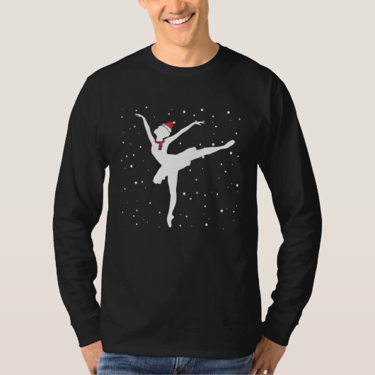 Christmas Ballet Costume Ballerina Silhouette Danc T-shirt (Voorkant)