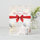 Christmas Balls,Bow Glass Corporate Christmas Kaart (Staand voorkant)