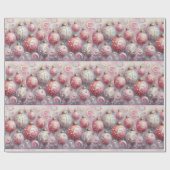 Christmas Balls Whimsical Swirls Pink Decoupage Cadeaupapier (Vlak)