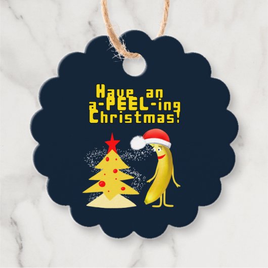Christmas Banana Bedankjes Labels (Voorkant)