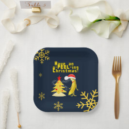 Christmas banana papieren bordje