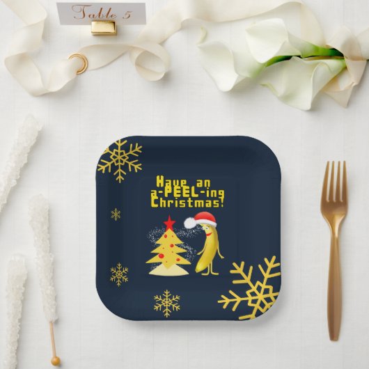 Christmas banana papieren bordje (Huwelijk)