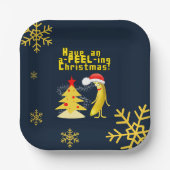 Christmas banana papieren bordje (Voorkant)