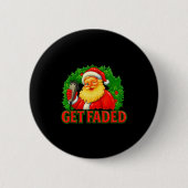 Christmas Barber Get Faded Ronde Button 5,7 Cm (Voorkant)