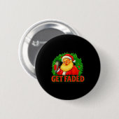 Christmas Barber Get Faded  Ronde Button 5,7 Cm (Voorkant /achterkant)