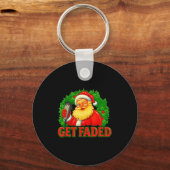 Christmas Barber Get Faded  Sleutelhanger (Voorkant)