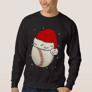Christmas Baseball Ball Santa Hat Xmas Boys Catche Trui