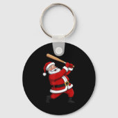 Christmas Baseball Batter Santa Xmas Srt Player Bo Sleutelhanger (Voorkant)
