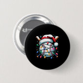 Christmas Baseball Boy Youth Kid Men Santa Hat Xma Ronde Button 5,7 Cm (Voorkant /achterkant)