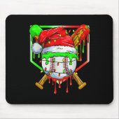 Christmas Baseball Drip For Boys Ice Cream Drip Ba Muismat (Voorkant)