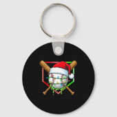Christmas Baseball Drip Ice Cream Drip Baseball Lo Sleutelhanger (Voorkant)
