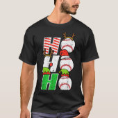 Christmas Baseball Ho Ho Ho Funny Xmas Srts Men Bo T-shirt (Voorkant)