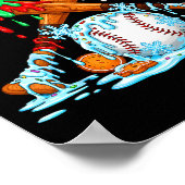 Christmas Baseball Ice Cream Drip Candy Game Day B Poster (Hoek)