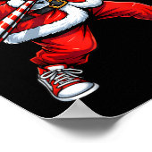 Christmas Baseball Player Santa Funny Xmas Boys Me Poster (Hoek)