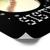 Christmas Baseball Sister Xmas Santa Hat Kids Boys Poster (Hoek)