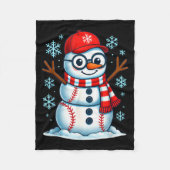 Christmas Baseball Snowman Xmas Pajamas Women Men  Fleece Deken (Voorkant)