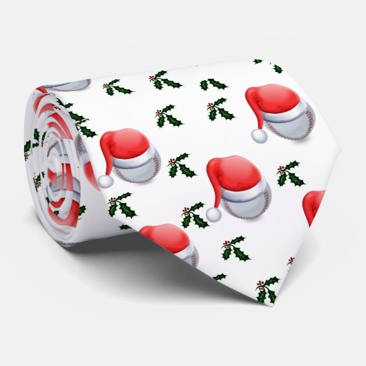 CHRISTMAS BASEBALL STROPDAS (Opgerold)