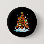 Christmas Baseball Tree Lights Xmas Ronde Button 5,7 Cm (Voorkant)