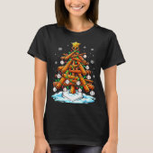 Christmas Baseball Tree Lights Xmas T-shirt (Voorkant)