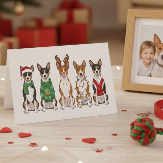 Christmas Basenjis  Kaart