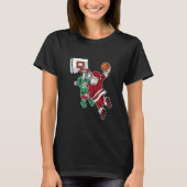Christmas Basketball Player Santa Dunk Xmas T-shirt (Voorkant)