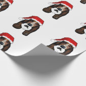 CHRISTMAS BASSET HOUND CADEAUPAPIER (Hoek)