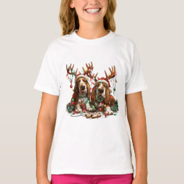 Christmas Basset Hound Dogs T-shirt