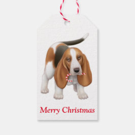 Christmas Basset Hound Hondencadeau Labels Cadeaulabel
