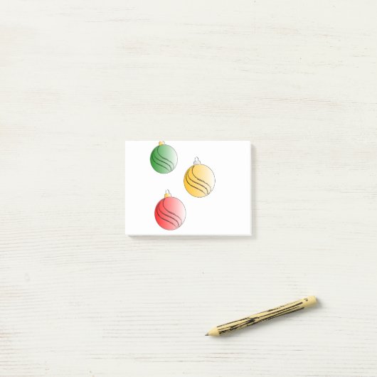 Christmas Baubals Post-it® Notes (Op bureau)