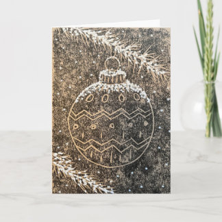 Christmas bauble card kaart