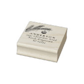 Christmas Bauble Elegant Script Retouradres Rubberstempel (Stempel)