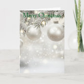 Christmas Bauble Feestdagen Kaart (Voorkant)