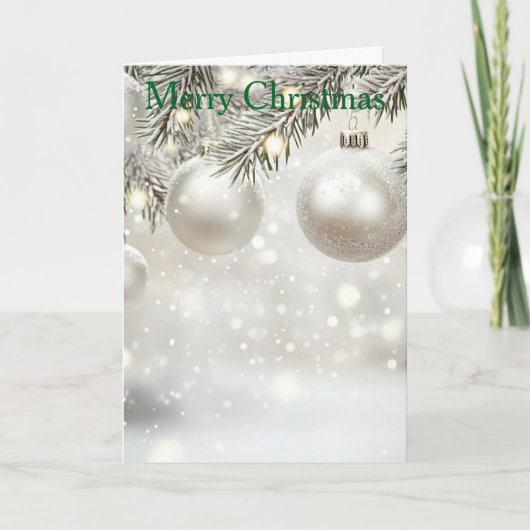 Christmas Bauble Feestdagen Kaart (Voorkant)
