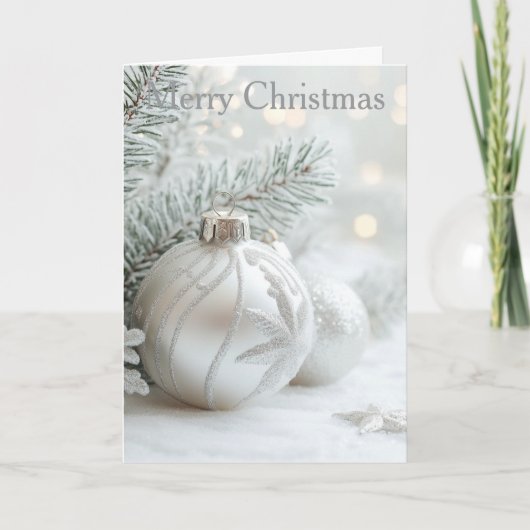 Christmas Bauble Feestdagen Kaart (Voorkant)