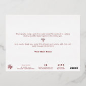 Christmas Bauble Folie Accents Seizoen Vakantie Ka Folie Feestdagen Briefkaart (Achterkant)