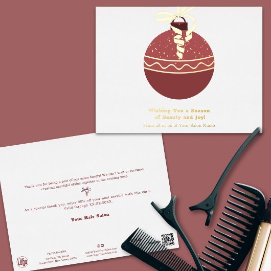 Christmas Bauble Folie Accents Seizoen Vakantie Ka Folie Feestdagen Briefkaart