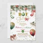 Christmas Bauble Gender Reveal Kaart (Voorkant)