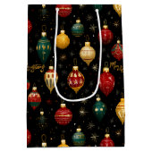 Christmas Bauble Ornament Bright Medium Cadeauzakje (Achterkant)