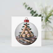 Christmas Bauble Profiteroles Baker Kaart (Staand voorkant)