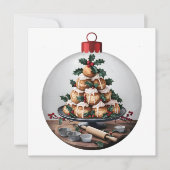 Christmas Bauble Profiteroles Baker Kaart (Voorkant)