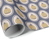 Christmas Baubles Blue And Gold Cadeaupapier (Rol Hoek)