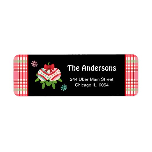 Christmas Baubles Ornaments Etiket (Voorkant)