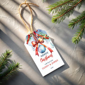 Christmas baubles red coquette bow personalized cadeaulabel