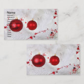 Christmas Baubles Visitekaartje (Voorkant / Achterkant)