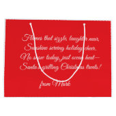 Christmas BBQ Santa at the Beach Florida  Groot Cadeauzakje (Achterkant)