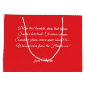 Christmas BBQ Santa at the Beach Florida  Groot Cadeauzakje (Achterkant)