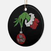 Christmas Be Kind Jingle Ball Rhinestone Bling Keramisch Ornament (Links)