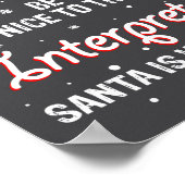 Christmas Be Nice To The Interpreter Santa Long Sl Poster (Hoek)